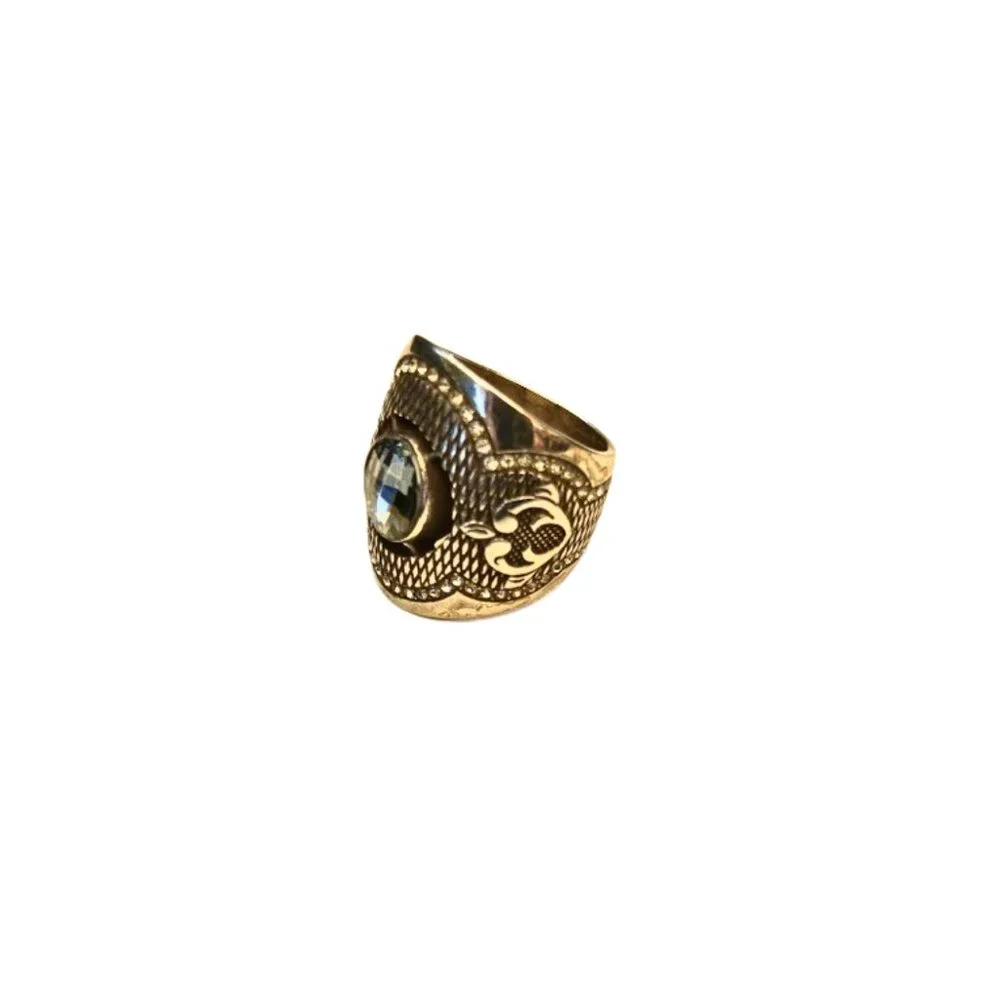 Brighton Love Padlock Cigar Band Ring Retired - Picture 7 of 10